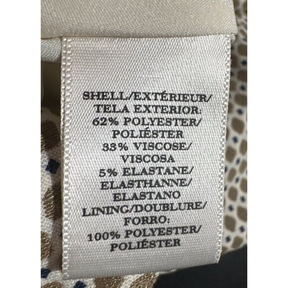 Ann Taylor Pencil Midi Skirt Geometric Print Polyester Blend Women Size 00-READ - Picture 12 of 16